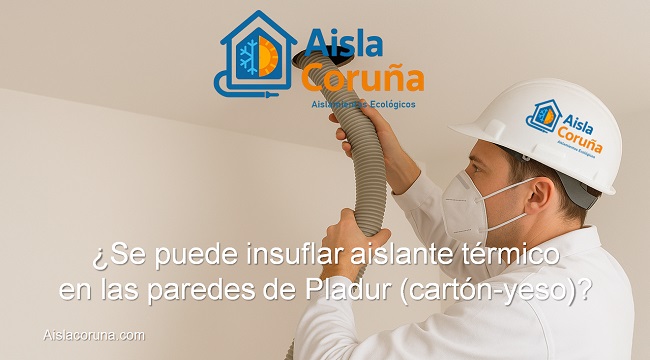 Se puede insuflar aislante térmico en las paredes de Pladur (cartón-yeso)